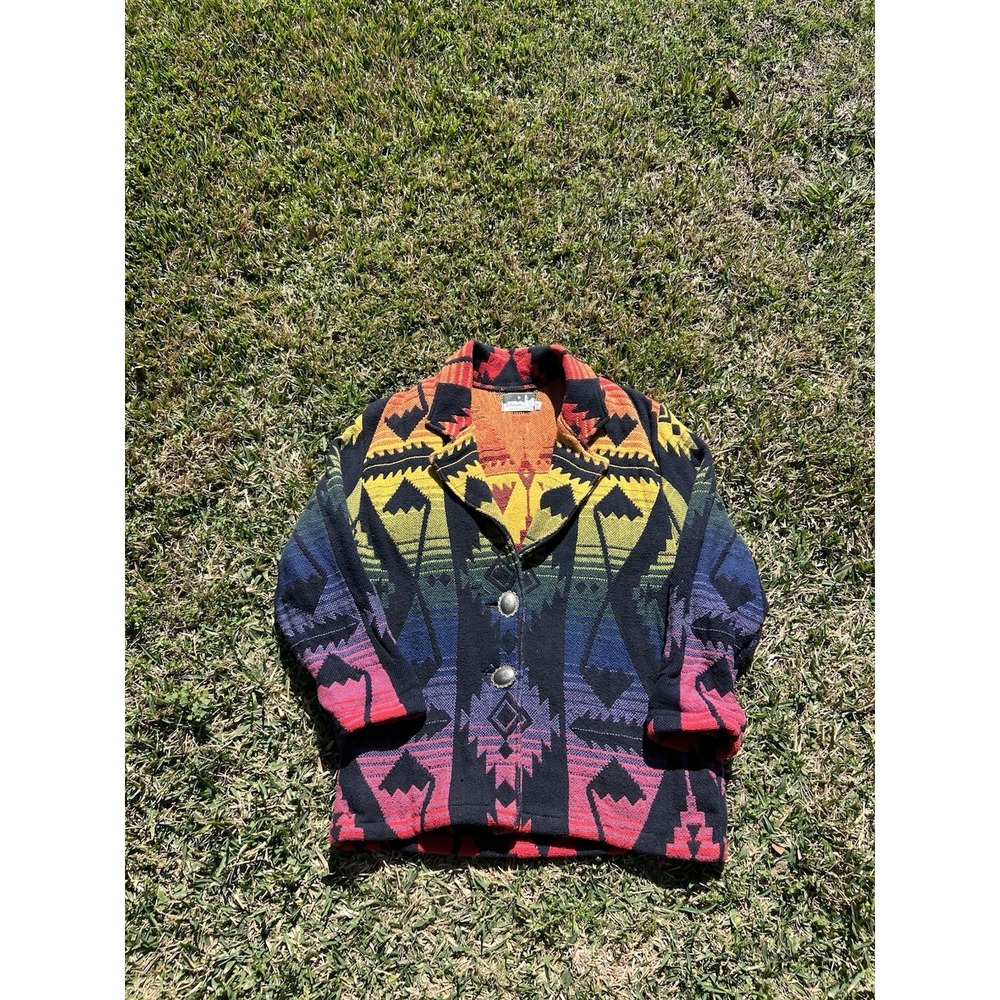 Vintage Silverado Cardigan Sweater Womens Medium Southwest Belted Shawl